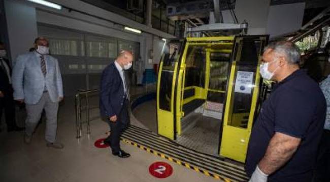 Başkan Soyer yeniden açılan Teleferik tesislerini gezdi