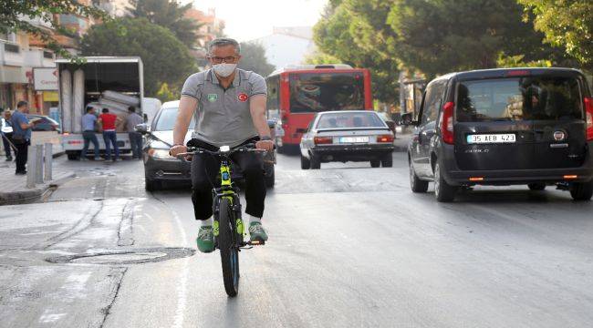 Başkan Arda'dan bisikletli mesai